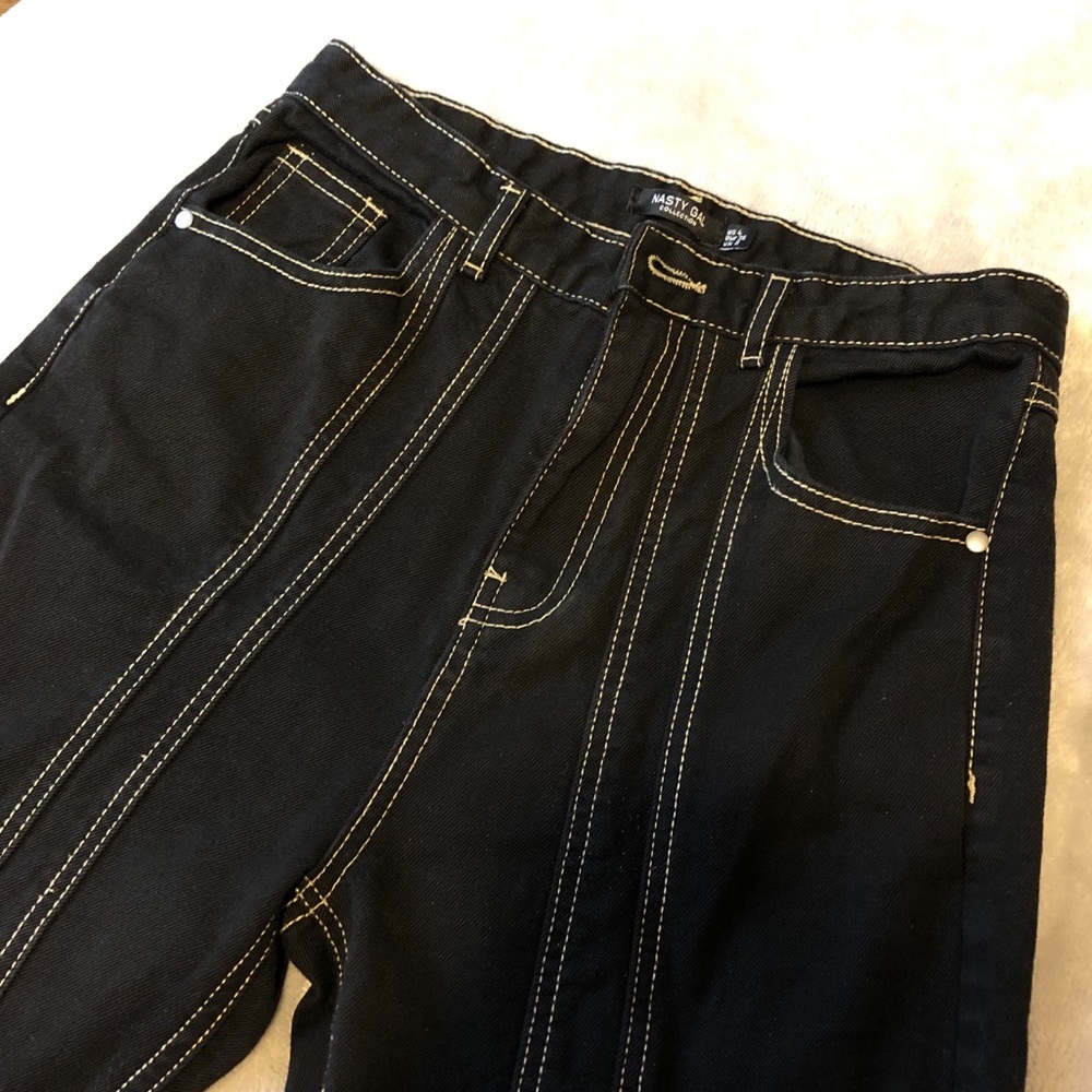 Black Seamed Mom Jeans